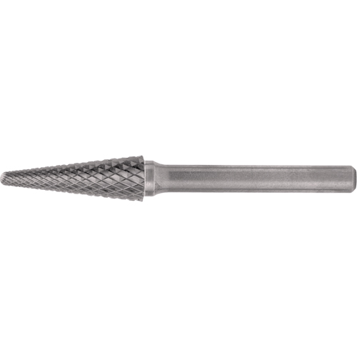 CLEVELAND Solid Carbide Burrs - Taper Shape Radius End 14°, 1/4" Shank Helyx Safety & Industrial Supplies