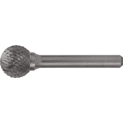 CLEVELAND Solid Carbide Burrs - Ball Shape, 5/8" Dia., 1/4" Shank Helyx Safety & Industrial Supplies