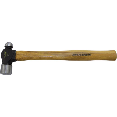 Heavy-Duty Hickory Handle Ball Pein Hammer, 24 oz. Head Weight, Plain Face, Wood Handle Helyx Safety & Industrial Supplies
