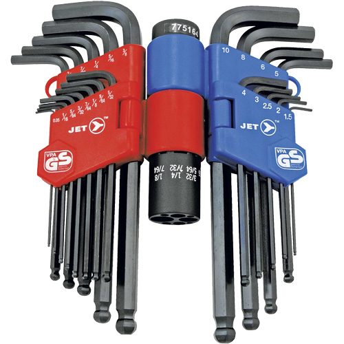 JBHK-22SM Ball Nose Hex Key Set, 22 Pcs., Metric & Imperial Helyx Safety & Industrial Supplies