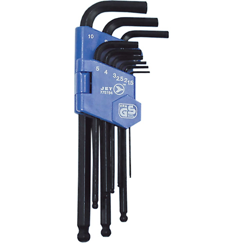 JBHK-9M Ball Nose Hex Key Set, 9 Pcs., Metric Helyx Safety & Industrial Supplies