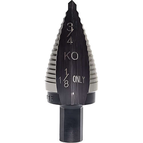 Step Drill Bit, 1-1/8" - 1-1/8" , 5/32" Increments, High Speed Steel Helyx Safety & Industrial Supplies