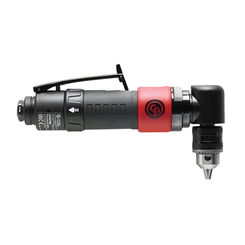 Perceuse pneumatique angulaire r&eacute;versible, mandrin 3/8", Entr&eacute;e d'air 1/4" NPT, Tr/min &agrave; vide 2000 Helyx Safety & Industrial Supplies