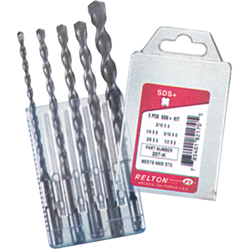 Jeux de forets SDS+, 5 morceaux, Acier alli&eacute; Helyx Safety & Industrial Supplies