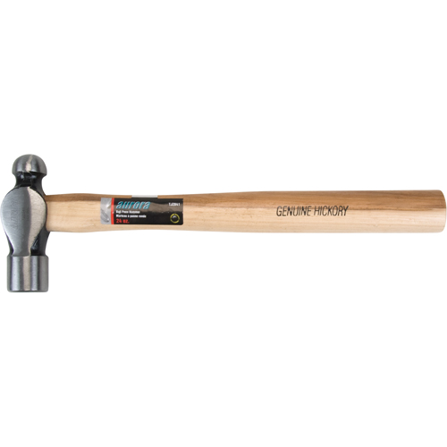 Ball Pein Hammer, 24 oz. Head Weight, Plain Face, Wood Handle Helyx Safety & Industrial Supplies