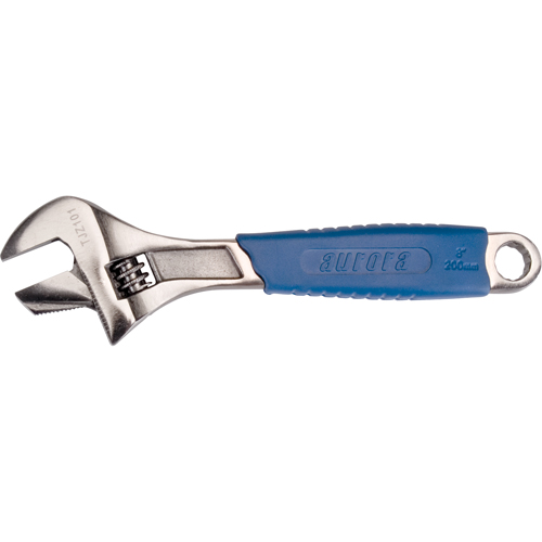 Adjustable Wrench, 8" L, 1-1/4" Max Width, Black Helyx Safety & Industrial Supplies