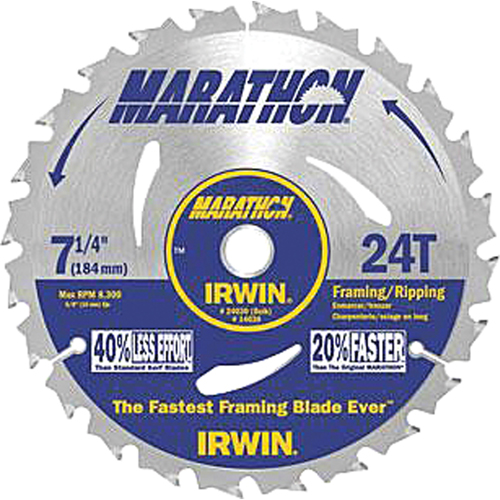 Contractor Saw Blades - Marathon&reg; Saw Blades, 7-1/4", 24 Teeth Helyx Safety & Industrial Supplies
