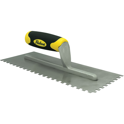 Truelles dent&eacute;es avec prise Ergo-Grip pour lapplication des adh&eacute;sifs Helyx Safety & Industrial Supplies