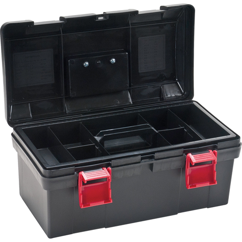Heavy-Duty Tool Box, 17-1/2" W x 9-1/2" D x 8" H, Black Helyx Safety & Industrial Supplies