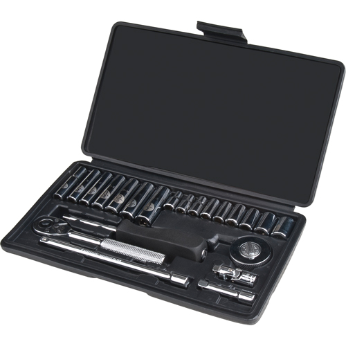 Jeu de douilles, 22 Mcx, Prise de 1/4", Profond Helyx Safety & Industrial Supplies