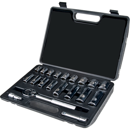 Jeu de douilles, 20 Mcx, Prise de 3/8", Profond Helyx Safety & Industrial Supplies