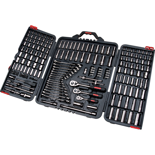 Jeux de douilles et cl&eacute;s SAE/m&eacute;triques 1/4", 3/8" et 1/2", 210 Mcx, Profond Helyx Safety & Industrial Supplies