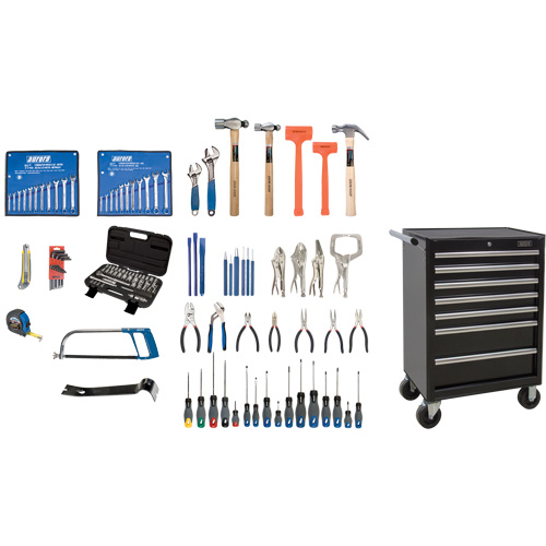 Ensemble d'outils interm&eacute;diaires avec coffre en acier, 112 morceaux Helyx Safety & Industrial Supplies