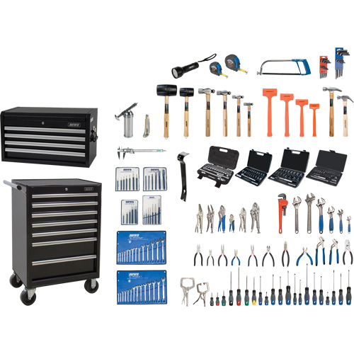 Ensemble d'outils maître avec coffre en acier et chariot, 236 morcea Helyx Safety & Industrial Supplies