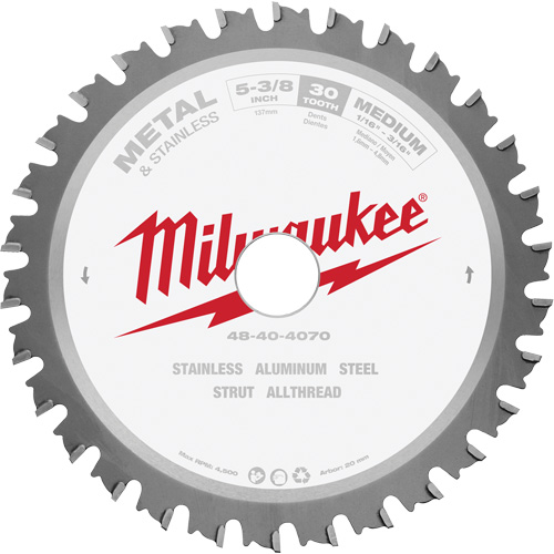 MetalTech Circular Saw Blade, 5-3/8", 30 Teeth, Metal Use Helyx Safety & Industrial Supplies
