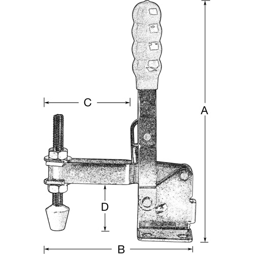 Brides de fixation verticales, Force de serrage 200 lb, Vertical Helyx Safety & Industrial Supplies