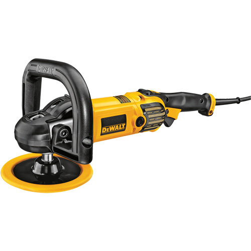 Polisseuse &agrave; vitesse variable avec d&eacute;marrage souple, 9"/7" tampon, 120 V, 12 A, 0-3500 Tr/min &agrave; vide Helyx Safety & Industrial Supplies