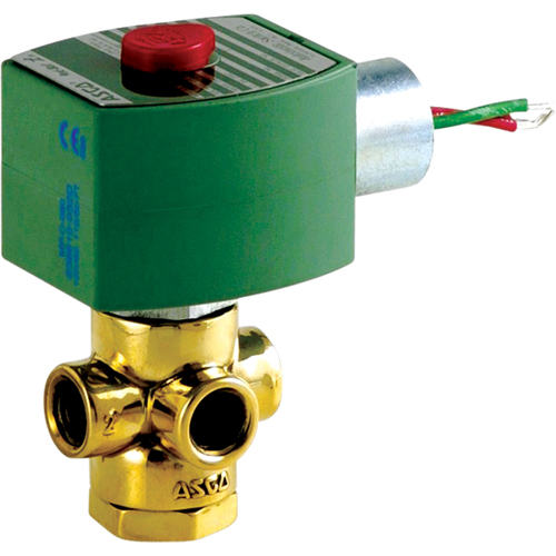 &eacute;lectrovannes universelles 3 voies &agrave; action directe, Tuyau de 1/4", 100 psi Helyx Safety & Industrial Supplies