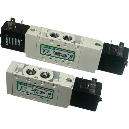 Pilot 5-Way 2-Position 4-Way Solenoid Valves, 1/8" Pipe, 150 PSI Helyx Safety & Industrial Supplies