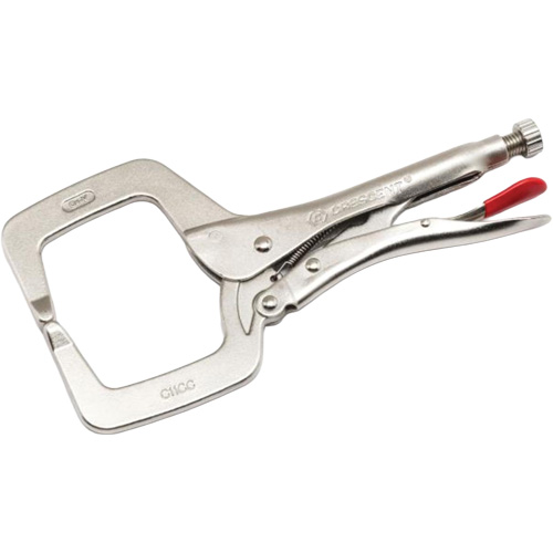 Pince-&eacute;tau en C &agrave; embouts r&eacute;guliers, Longueur 18", Pinces serre-joints Helyx Safety & Industrial Supplies