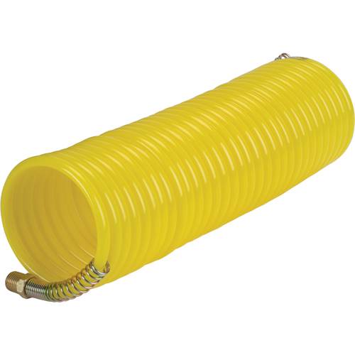 Nylon Coil Air Hose With Fittings, Air, 1/4" ID x 25' L, Nylon, 200 PSI at 23°C Helyx Safety & Industrial Supplies