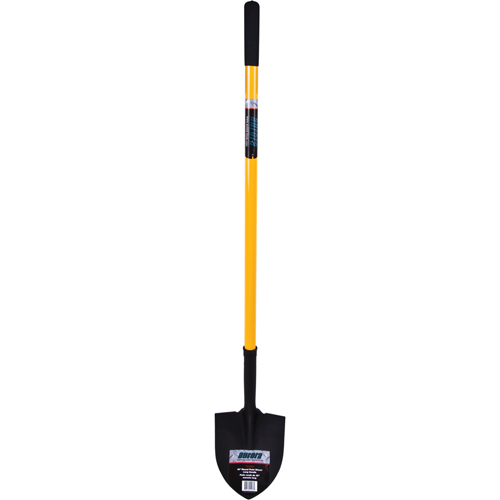 Round Point Shovel, Tempered Steel Blade, Fiberglass, Straight Handle Helyx Safety & Industrial Supplies