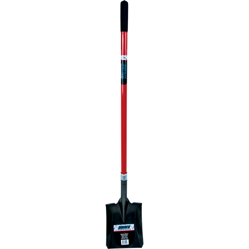 Heavy-Duty Square Shovel, Fibreglass, Carbon Steel Blade, Straight Handle, 47-1/2" Long Helyx Safety & Industrial Supplies