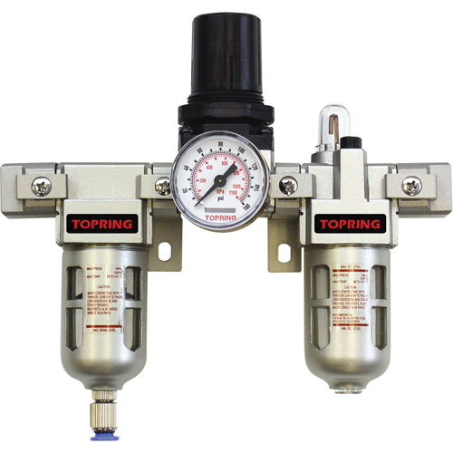 Airflo Modular Filter/Regulator & Lubricator (Gauge Included), 1/8" NPTF Helyx Safety & Industrial Supplies