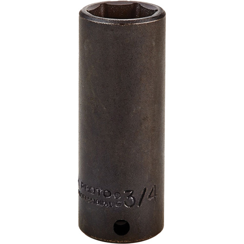 Douille, Chocs, 3/4", Prise 3/8", 6 pans, Profond Helyx Safety & Industrial Supplies