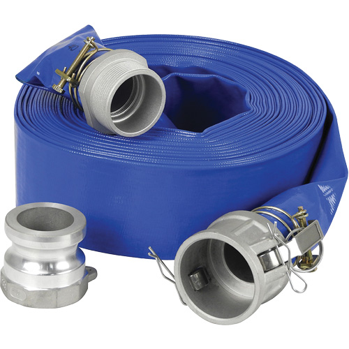 Lay-Flat Discharge Hose Kit for Water Pump, 3" x 600" Helyx Safety & Industrial Supplies
