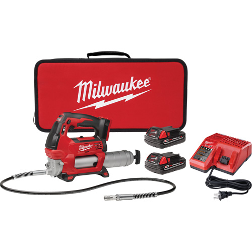 Ensemble de pistolet graisseur sans fil &agrave; deux vitesses M18, Lithium-ion, 18 V Helyx Safety & Industrial Supplies