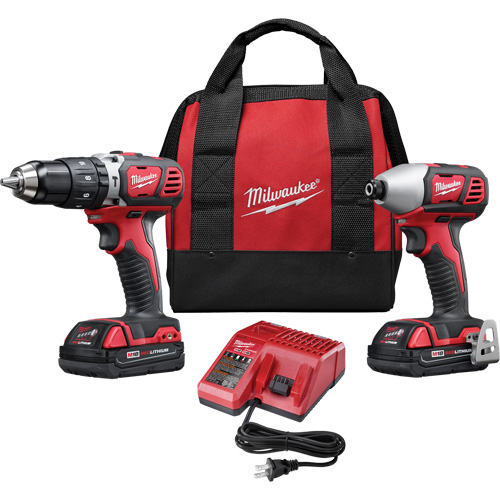 Ensemble deux outils sans fil combin&eacute;s M18, Lithium-ion, 18 V Helyx Safety & Industrial Supplies