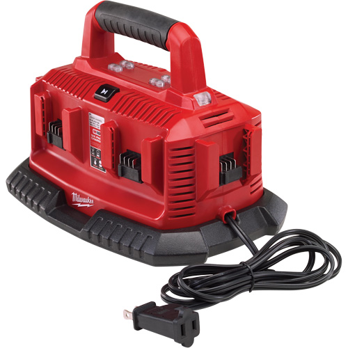 M18 Six Pack Sequential Charger, 18 V, Lithium-Ion Helyx Safety & Industrial Supplies