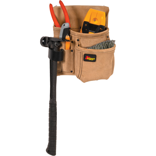 Half Carpenter Apron, Multiple Tool Holder, Leather, 4 Pockets Helyx Safety & Industrial Supplies