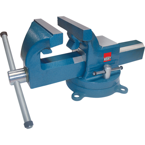 Heavy-Duty Industrial Bench Vises, 4" Jaw Width, 2-3/8" Throat Depth Helyx Safety & Industrial Supplies