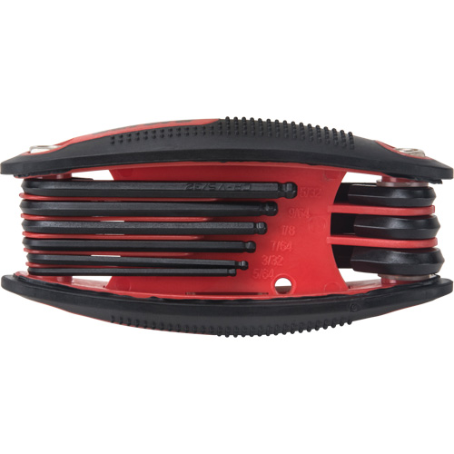 Ball End Fold-Up Hex Key Set, 9 Pcs., Imperial Helyx Safety & Industrial Supplies