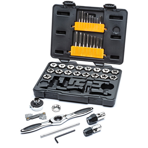 Jeu de tarauds & fili&egrave;res &agrave; cliquet m&eacute;triques, 42 Morceaux Helyx Safety & Industrial Supplies