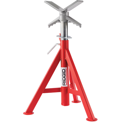 V Head Low Pipe Stand # VJ-98, 51-96 cm Height Adjustment, 12" Max. Pipe Capacity, 2500 lbs. Max. Weight Capacity Helyx Safety & Industrial Supplies