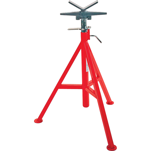 V Head High Pipe Stand #VJ-99, 71-132 cm Height Adjustment, 12" Max. Pipe Capacity, 2500 lbs. Max. Weight Capacity Helyx Safety & Industrial Supplies
