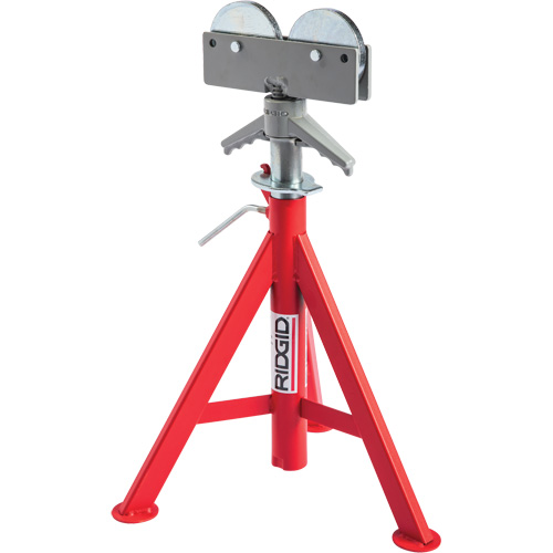 Roller Head Low Pipe Stand #RJ-98, 59-104 cm Height Adjustment, 12" Max. Pipe Capacity, 1000 lbs. Max. Weight Capacity Helyx Safety & Industrial Supplies