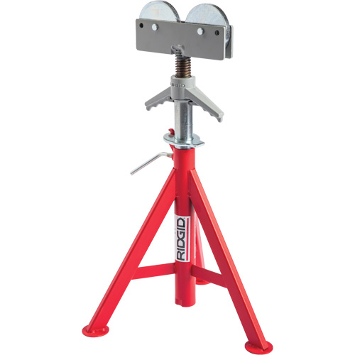 Roller Head Low Pipe Stand #RJ-98, 59-104 cm Height Adjustment, 12" Max. Pipe Capacity, 1000 lbs. Max. Weight Capacity Helyx Safety & Industrial Supplies