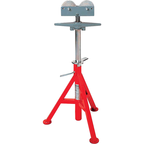 Roller Head  High Pipe Stand #RJ-99, 82-140 cm Height Adjustment, 12" Max. Pipe Capacity, 1000 lbs. Max. Weight Capacity Helyx Safety & Industrial Supplies