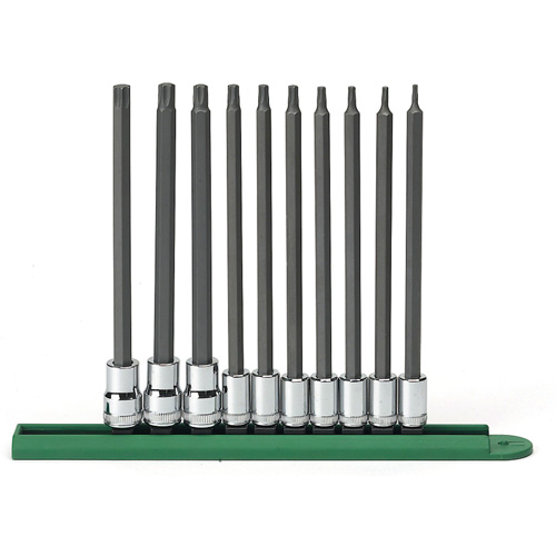Jeu de douilles longues, Torx, Prise 1/4"/3/8", 10 mrcx Helyx Safety & Industrial Supplies