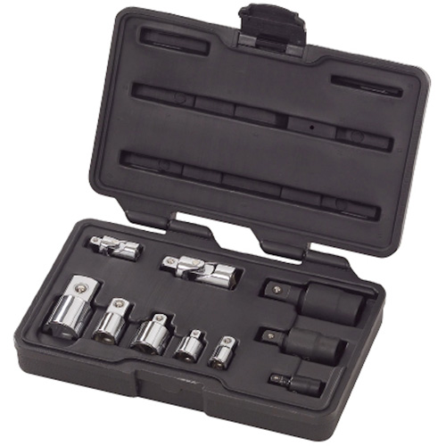 Jeu de douilles &agrave; joints et d'adaptateurs de douilles universelles 1/4", 3/8" et 1/2" &agrave; 10 pi&egrave;ces Helyx Safety & Industrial Supplies