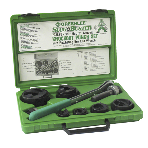 Knockout Kit with Ratchet and SlugBuster&reg; Punches Helyx Safety & Industrial Supplies
