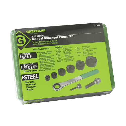Knockout Kit with Ratchet and SlugBuster&reg; Punches Helyx Safety & Industrial Supplies