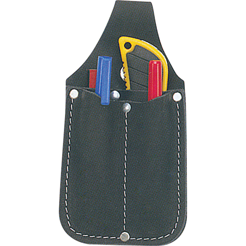 Utility Pouch, Knife Holder, Leather, 3 Pockets Helyx Safety & Industrial Supplies