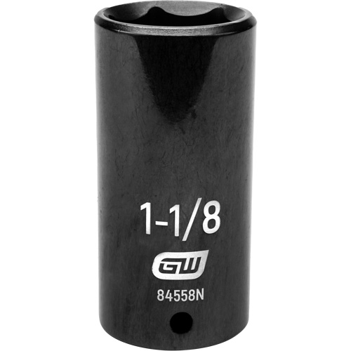 SAE Socket, Impact, 1-1/8", 1/2" Drive, 6 Points, Deep Helyx Safety & Industrial Supplies