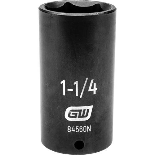 SAE Socket, Impact, 1-1/4", 1/2" Drive, 6 Points, Deep Helyx Safety & Industrial Supplies
