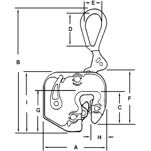 &eacute;lingue l&egrave;ve-t&ocirc;le GXL, 1000 lb (0,5 tonne), Ouverture de la m&acirc;choire de 1/16" - 5/8" Helyx Safety & Industrial Supplies
